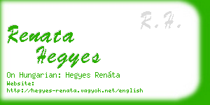 renata hegyes business card